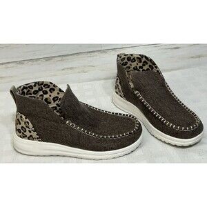 Hey Dude Wendy Denny Crafted Women’s Slip-0n boots Color Leopard Size W8 8